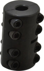 Climax Metal Products - 1/4" Inside x 5/8" Outside Diam, Two Piece Rigid Coupling without Keyway - 1" Long - Exact Tooling