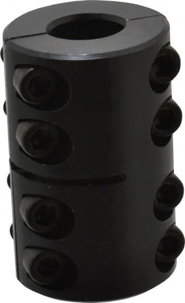 Climax Metal Products - 1/2" Inside x 1-1/8" Outside Diam, Two Piece Rigid Coupling without Keyway - 1-3/4" Long - Exact Tooling