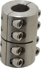 Climax Metal Products - 3/4" Inside x 1-1/2" Outside Diam, Two Piece Rigid Coupling without Keyway - 2-1/4" Long - Exact Tooling