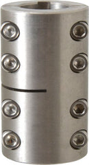 Climax Metal Products - 1" Inside x 1-3/4" Outside Diam, Two Piece Rigid Coupling with Keyway - 3" Long x 1/4" Keyway Width x 1/8" Keyway Depth - Exact Tooling