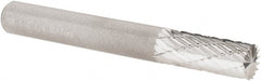 M.A. Ford - 1/4" Cut Diam, 1/4" Shank Diam, Cylinder with End Cut Head Double Cut Burr - Carbide, End Cut End, 5/8" LOC, 2" OAL - Exact Tooling
