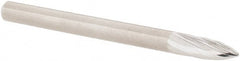 M.A. Ford - 1/8" Cut Diam, 1/8" Shank Diam, Tree Head Single Cut Burr - Carbide, Point End, 3/8" LOC, 1-1/2" OAL - Exact Tooling