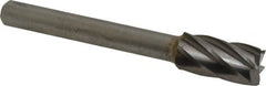 M.A. Ford - 3/8" Cut Diam, 1/4" Shank Diam, Cylinder with End Cut Head Single Cut Burr - Carbide, End Cut End, 3/4" LOC, 2-3/4" OAL - Exact Tooling