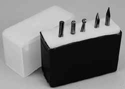 M.A. Ford - 5 Piece, 1/4" Shank Burr Set - Tungsten Carbide, Multiple Head Shape - Exact Tooling