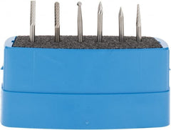 M.A. Ford - 6 Piece, 1/8" Shank Burr Set - Tungsten Carbide, Multiple Head Shape - Exact Tooling