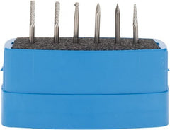 M.A. Ford - 6 Piece, 1/8" Shank Burr Set - Tungsten Carbide, Multiple Head Shape - Exact Tooling