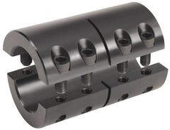 Climax Metal Products - 25mm Inside x 45mm Outside Diam, Metric Two-Piece Clamping Rigid Coupling - 75mm Long - Exact Tooling
