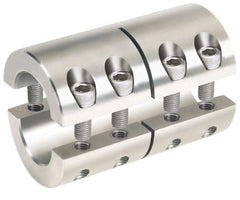 Climax Metal Products - 15mm Inside x 34mm Outside Diam, Metric Two-Piece Clamping Rigid Coupling - 50mm Long - Exact Tooling
