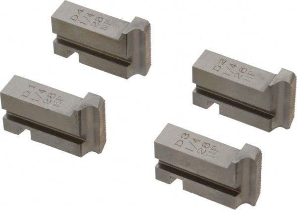 GTD - 1/4-28 UNF Thread, 10° Hook Angle, Projection, Right Hand High Speed Steel Chaser - Geometric 9/16 DSA Compatibility, 45° Chamfer Angle - Exact Tooling