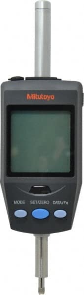 Mitutoyo - 0 to 30.4mm Range, 0.00002, 0.00005, 0.0001, 0.0002 & 0.0005" Graduation, Electronic Drop Indicator - Accurate to 0.0015mm, English & Metric System, LCD Display - Exact Tooling