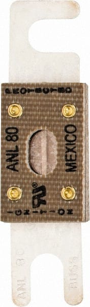 Cooper Bussmann - 80 Amp Non-Time Delay Fast-Acting Forklift & Truck Fuse - 125VAC, 80VDC, 3.18" Long x 0.75" Wide, Littelfuse CNL80, Bussman ANL-80, Ferraz Shawmut CNL80 - Exact Tooling