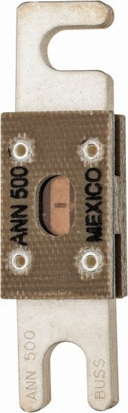 Cooper Bussmann - 500 Amp Non-Time Delay Fast-Acting Forklift & Truck Fuse - 125VAC, 80VDC, 3.18" Long x 0.75" Wide, Littelfuse CNN500, Bussman ANN-500, Ferraz Shawmut CNN500 - Exact Tooling
