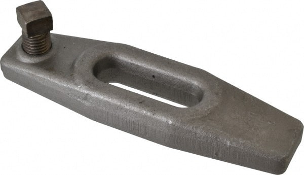 Gibraltar - 13/16" Stud, 2" Travel, 8" OAL x 2-1/8" Overall Width x 1-1/8" Overall Height, Heel Clamp - Grade ASTM A521 Class CA Forged Steel, 2-13/16" Long x 13/16" Wide Slot, Tapped - Exact Tooling