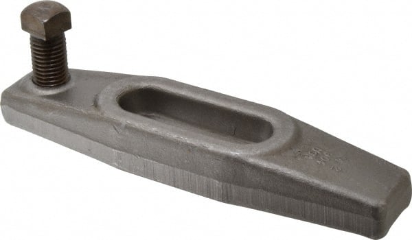 Gibraltar - 15/16" Stud, 2-3/4" Travel, 10" OAL x 2-1/2" Overall Width x 1-3/8" Overall Height, Heel Clamp - Grade ASTM A521 Class CA Forged Steel, 3-11/16" Long x 15/16" Wide Slot, Tapped - Exact Tooling