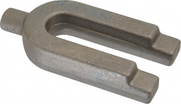 Gibraltar - 1-3/4" Wide x 3/4" High, Forged Steel, U Shaped Strap Clamp - 11/16" Stud, 3-1/2" Travel, 4" OAL, 3-1/2" Slot Length, 11/16" Slot Width - Exact Tooling