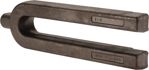 Gibraltar - 2-3/4" Wide x 1-1/4" High, Forged Steel, U Shaped Strap Clamp - 15/16" Stud, 9" Travel, 10" OAL, 9" Slot Length, 15/16" Slot Width - Exact Tooling