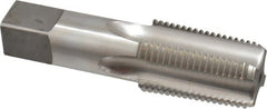 Reiff & Nestor - 1/2-14 PTF SAE Thread, 4 Flute Short Projection Standard Pipe Tap - 3-1/8" OAL, 1-3/8" Thread Length, 11/16" Shank Diam, Bright Finish, High Speed Steel - Exact Tooling