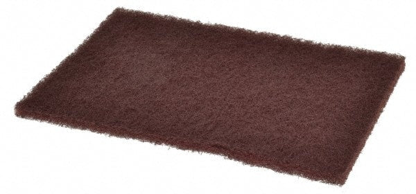 Standard Abrasives - Aluminum Oxide Hand Pad - Maroon, 6" Wide x 9" Long, Nonwoven - Exact Tooling