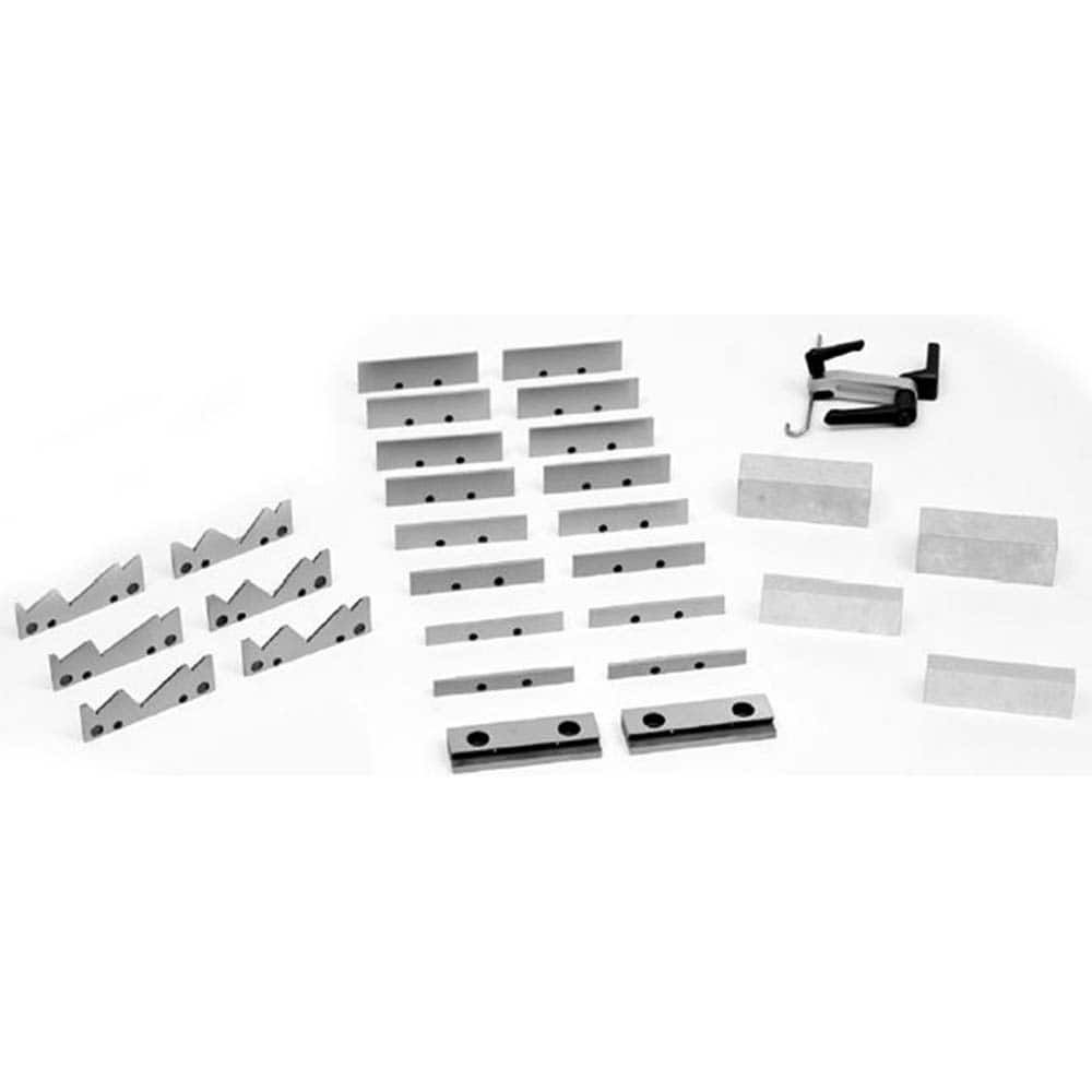 TE-CO - Vise Jaw Sets; Jaw Width (mm): 152.4 ; Jaw Width (Inch): 6 ; Jaw Width (Decimal Inch): 6 ; Set Type: Component Kit ; Material: Steel ; Vise Compatibility: 8" Vises - Exact Tooling