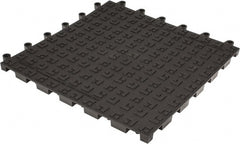 Wearwell - 18" Long x 18" Wide x 7/8" Thick, Anti-Fatigue Modular Matting Solid Grid - 4 Interlocking Sides, Black, For Dry Areas, Series 562 - Exact Tooling