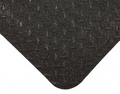 Wearwell - 5' Long x 3' Wide, Dry Environment, Anti-Fatigue Matting - Black, Vinyl with Nitrile Blend Base, Beveled on 4 Sides - Exact Tooling