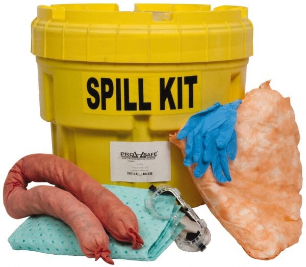 PRO-SAFE - Oil Only Spill Kit - 95 Gal Polyethylene Overpack Container - Exact Tooling