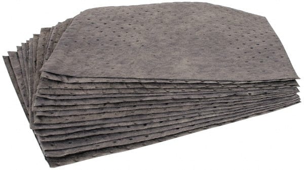 PRO-SAFE - 30 Gal Capacity per Package, Universal Pad - 17" Long x 15" Wide, Gray, Polypropylene - Exact Tooling