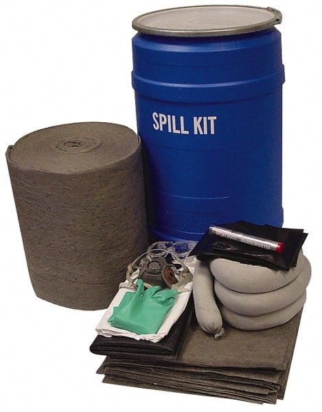 PRO-SAFE - Battery Acid Spill Kit - 30 Gal Polypropylene Drum - Exact Tooling