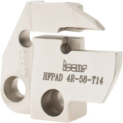 Iscar - Right Hand Cut, 4mm Insert Width, Cutoff & Grooving Support Blade for Indexables - 14mm Max Depth of Cut, 5.8mm Head Projection - Exact Tooling