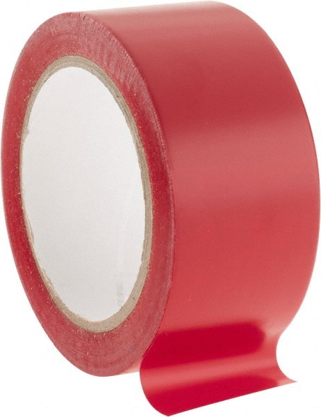 NMC - Red Solid Color Vinyl Tape - 2" Wide x 108' Long x 0.002" Thick, General Traffic - Exact Tooling
