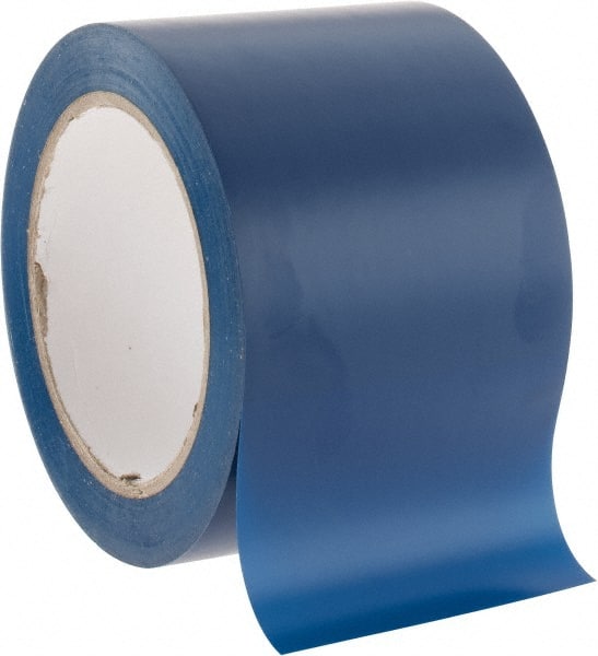 NMC - Blue Solid Color Vinyl Tape - 3" Wide x 108' Long x 0.002" Thick, General Traffic - Exact Tooling