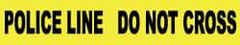 NMC - 1,000' Long x 3" Wide Roll, Polyethylene, Yellow Barricade Tape - Message: Police Line - Do Not Cross - Exact Tooling