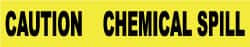 NMC - 1,000' Long x 3" Wide Roll, Polyethylene, Yellow Barricade Tape - Message: Caution - Chemical Spill - Exact Tooling