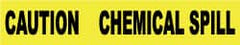NMC - 1,000' Long x 3" Wide Roll, Polyethylene, Yellow Barricade Tape - Message: Caution - Chemical Spill - Exact Tooling