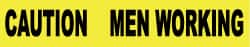 NMC - 1,000' Long x 3" Wide Roll, Polyethylene, Yellow Barricade Tape - Message: Caution - Men Working - Exact Tooling