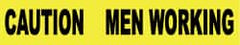 NMC - 1,000' Long x 3" Wide Roll, Polyethylene, Yellow Barricade Tape - Message: Caution - Men Working - Exact Tooling