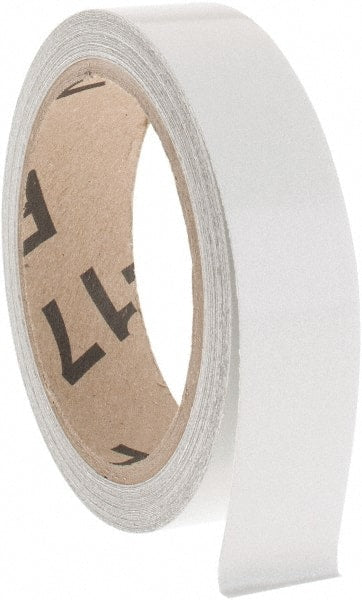 NMC - White Solid Color Vinyl Tape - 1" Wide x 30' Long x 0.002" Thick, General Traffic - Exact Tooling