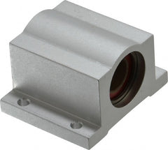 Pacific Bearing - 1/2" ID, 2" OAW x 1.688" OAL x 1-5/8" OAH Pillow Block - 975 Lb Static Cap, 1.688" Btw Mnt Hole Ctrs, 0.687" Base-to-Ctr Ht, Aluminum - Exact Tooling