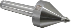 Riten - MT3 Taper Shank, 2-1/4" Head Diam 330 Lb Capacity Live Center - 5,000 Max RPM, 3-3/16" Head Length, 1/2" Point Diam, 3/4" Point Len, 330 Lb Max Workpc, 3-3/16" OAL, Pipe Nose Point - Exact Tooling