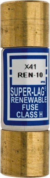 Cooper Bussmann - 250 VAC, 10 Amp, Time Delay Renewable Fuse - Fuse Holder Mount, 50.8mm OAL, 10 (RMS) kA Rating, 9/16" Diam - Exact Tooling