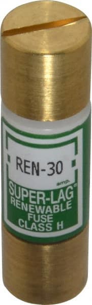 Cooper Bussmann - 250 VAC, 30 Amp, Time Delay Renewable Fuse - Fuse Holder Mount, 50.8mm OAL, 10 (RMS) kA Rating, 9/16" Diam - Exact Tooling