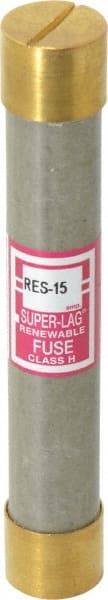 Cooper Bussmann - 600 VAC, 15 Amp, Time Delay Renewable Fuse - Fuse Holder Mount, 127mm OAL, 10 (RMS) kA Rating, 13/16" Diam - Exact Tooling