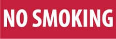 NMC - "No Smoking", 12" Long x 24" Wide, Pressure-Sensitive Vinyl Safety Sign - Rectangle, 0.004" Thick, Use for Smoking Regulations - Exact Tooling