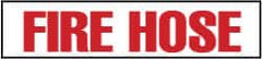 NMC - Fire Hose, Plastic Fire Sign - 12" Wide x 4" High - Exact Tooling