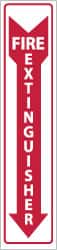 NMC - Fire Extinguisher, Aluminum Fire Sign - 4" Wide x 18" High - Exact Tooling