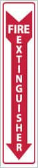 NMC - Fire Extinguisher, Aluminum Fire Sign - 4" Wide x 18" High - Exact Tooling