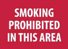 NMC - "Smoking Prohibited in This Area", 10" Long x 14" Wide, Rigid Plastic Safety Sign - Rectangle, 0.05" Thick, Use for Smoking Regulations - Exact Tooling