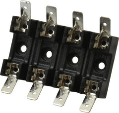 Cooper Bussmann - 4 Pole, 300 VAC/VDC, 30 Amp, Bolt-in Fuse Block - 1/4 Inch Diameter x 1-1/4 Inch Fuse Length, 2 Inch Long x 2-3/8 Inch Wide x 14.3mm High Block, 266°F - Exact Tooling