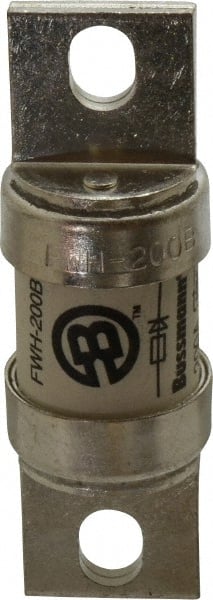Cooper Bussmann - 500 VAC/VDC, 200 Amp, Fast-Acting Semiconductor/High Speed Fuse - Bolt-on Mount, 3-5/8" OAL, 200 (RMS Symmetrical), 50 at DC kA Rating, 1-5/32" Diam - Exact Tooling