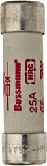 Cooper Bussmann - 500 VAC, 25 Amp, Fast-Acting Semiconductor/High Speed Fuse - 50.8mm OAL, 200 (RMS), 50 at DC kA Rating, 9/16" Diam - Exact Tooling